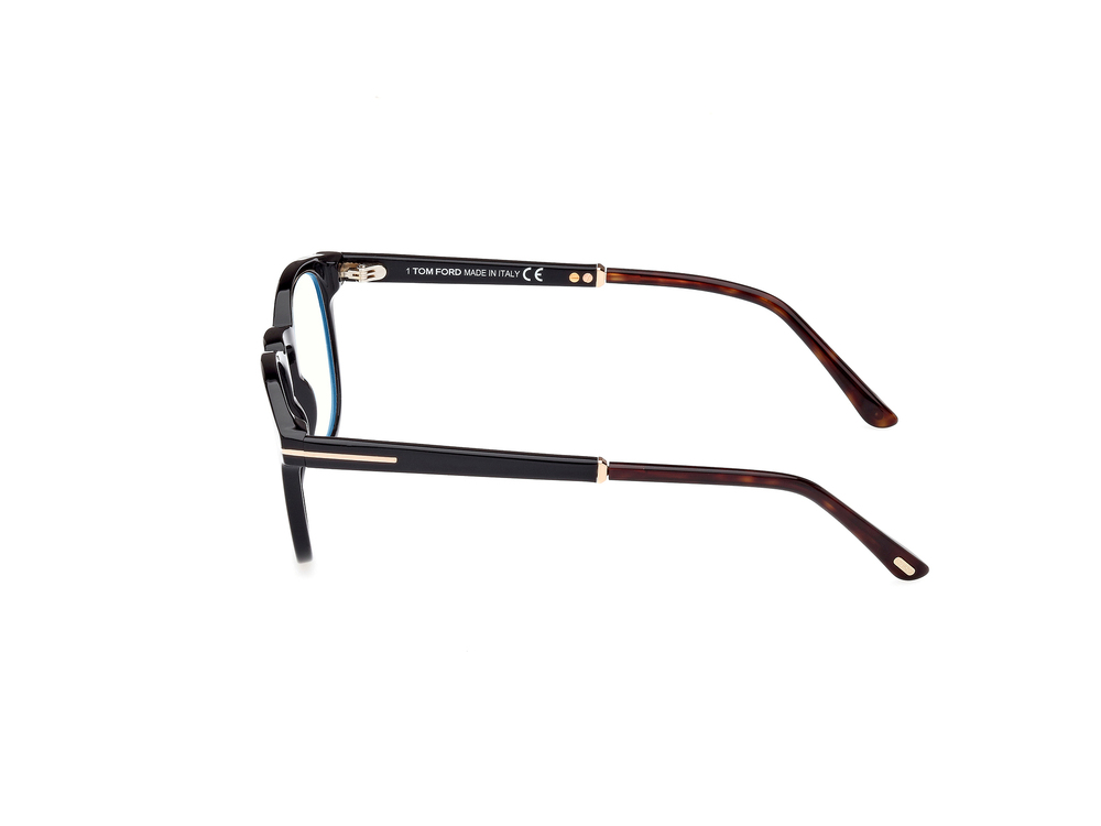 Tom Ford FT5891-B 005 Black Round Blue Light Glasses - Picture 3 of 8